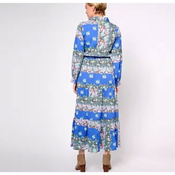 Destination 365 Regular Printed Button-Front Maxi Dress w/ Collar medium - Picture 2 of 7